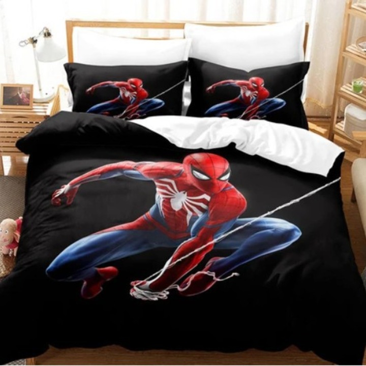 Lenjerie de pat set, model desen animat, imprimata, 150x200cm