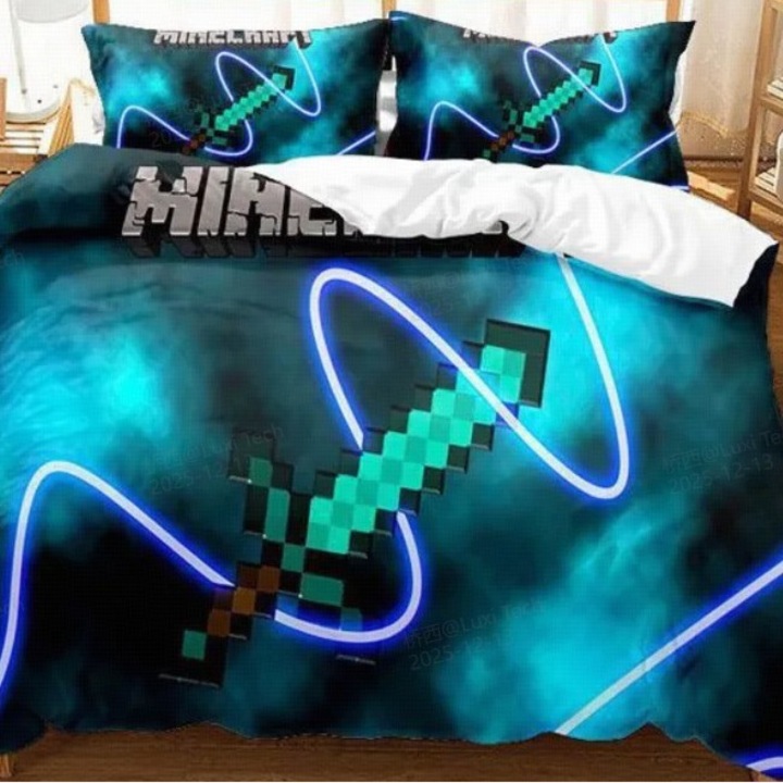 Lenjerie de pat set, model desen animat, imprimata, 150x200cm