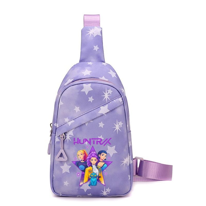 Geanta crossbody pentru femei, grupul K-pop Witcher, imprimeu cartoon, multicolor