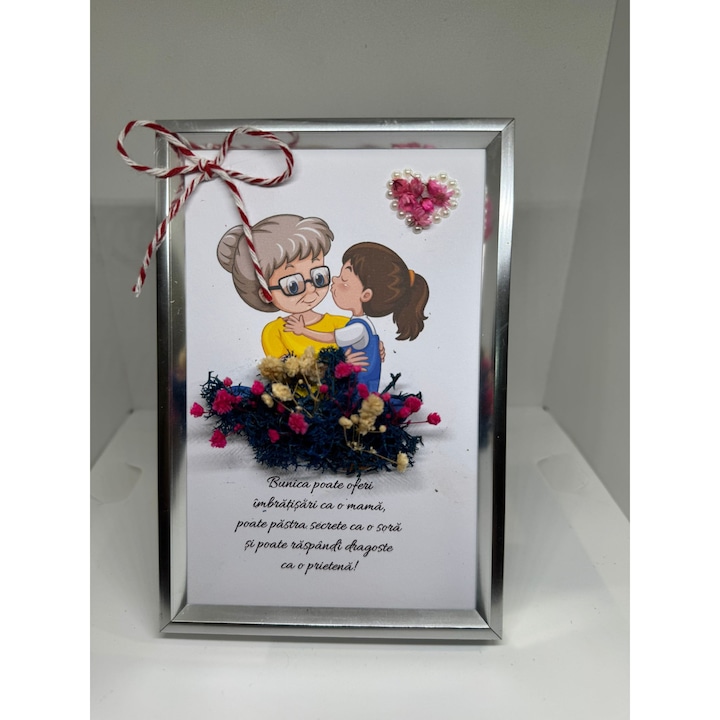 Tablou cu mesaj pentru Bunica-nepoata, 10x15cm