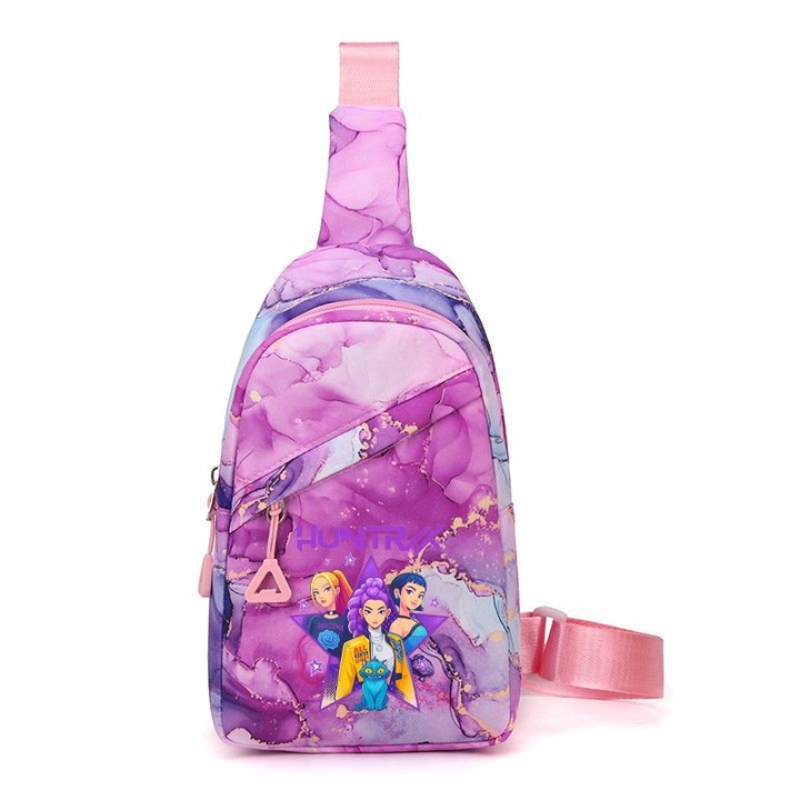 Geanta crossbody pentru femei, grup K-pop Witcher, imprimeu cartoon, multicolor, B12