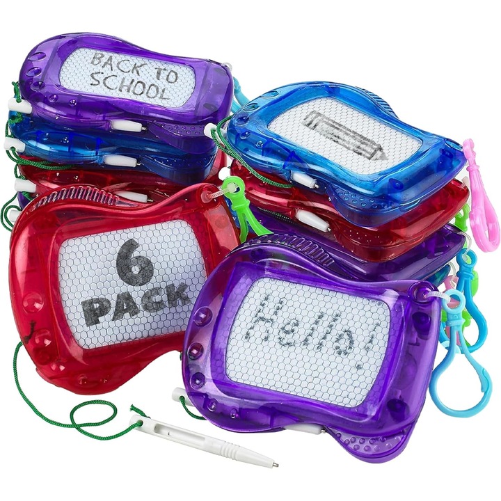 Set 12 tablouri mini magnetice pentru copii, 8,5x10cm, multicolor