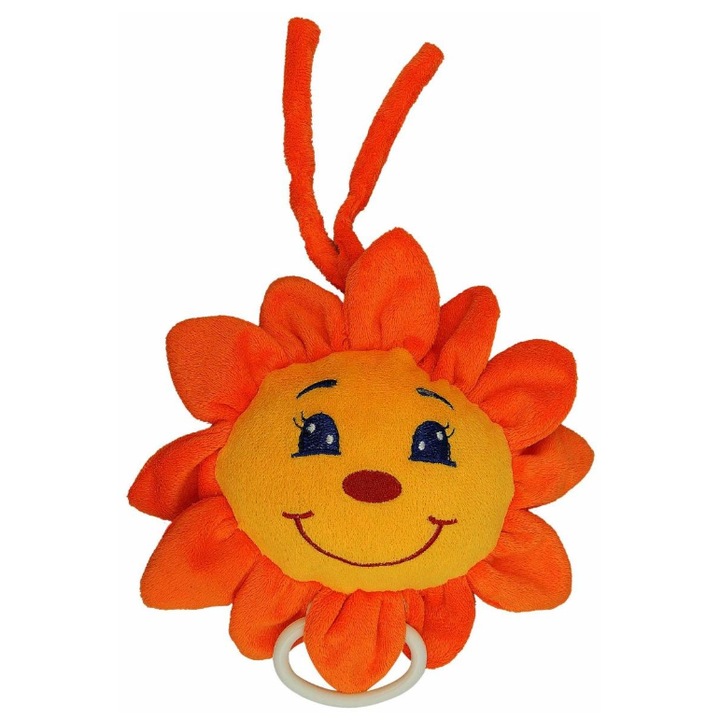 Jucarie de Plus Muzicala pentru Bebelusi – Luna / Soare / Stea, 20 cm, Melodie Linistitoare pentru Somn