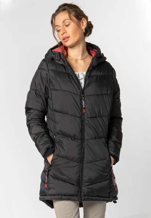 Geacă sport matlasată, Sublevel, Negru