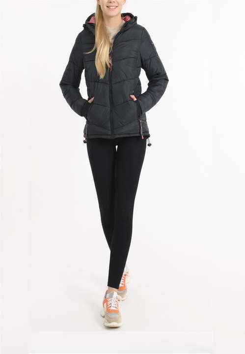 Geacă de damă, Sublevel, scurtă, matlasată, negru, M