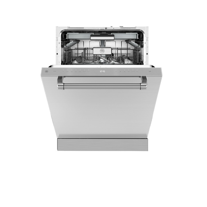 Masina de spalat vase Bertazzoni, colectie Master, capacitate 15 seturi, 8 programe prestabilite, 7 optiuni, program de autocuratare, Functie Aqua Stop, Child Lock, cosuri reglabile, picioare ajustabile, design modern, inox