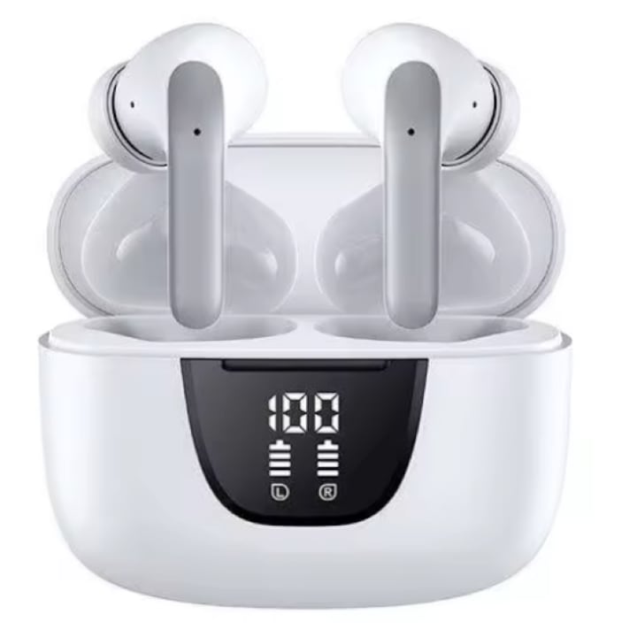 Casti On Ear MRG MY08CAT, Bluetooth, Tip pisica, Alb