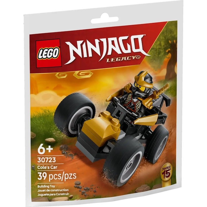 LEGO NINJAGO Колата на нинджа воина Коул, 39 части, многоцветна, кутия
