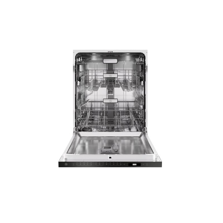 Masina de spalat vase incorporabila XXL Bertazzoni, colectie Professional, capacitate 16 seturi, 9 programe prestabilite, 6 optiuni, program de autocuratare, Functie Aqua Stop, Child Lock, cosuri reglabile, picioare ajustabile, design modern, inox