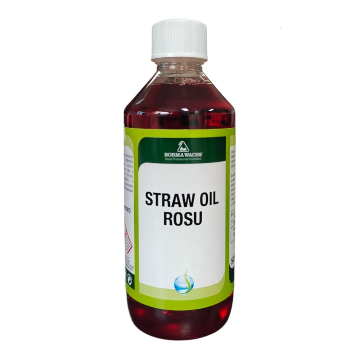 Ulei vegetal pentru restaurare, Borma Wachs, Straw Oil, rosu, 500 ml