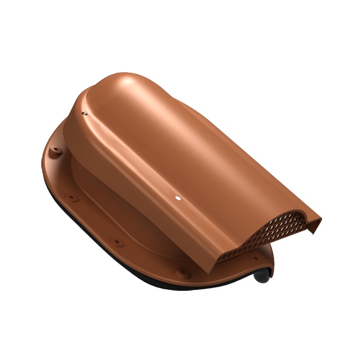 Element ventilare, acoperis tigla metalica, profil S, caramiziu 8004