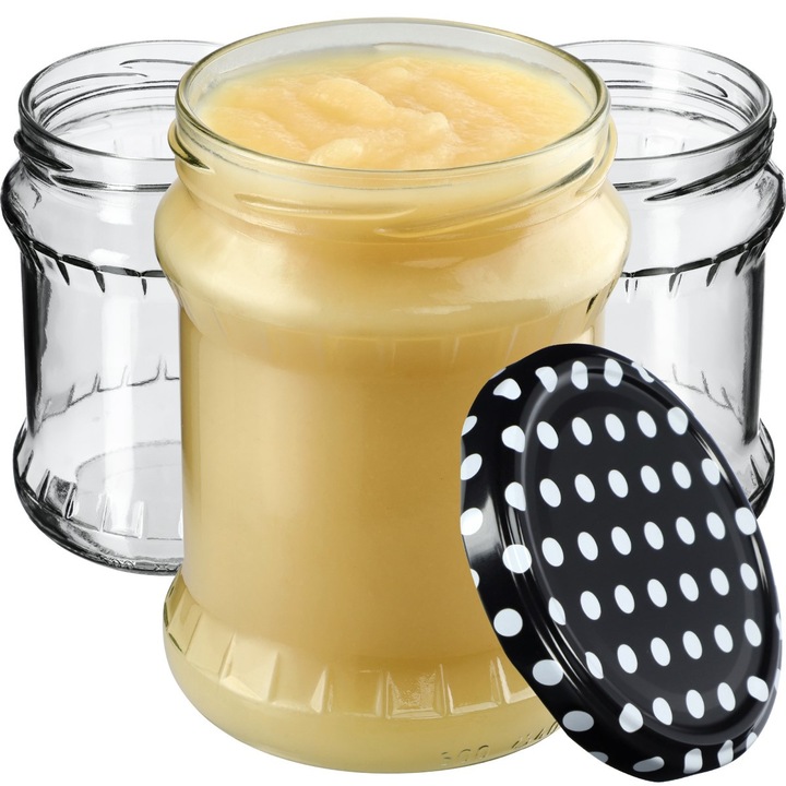 Borcane de conserve KADAX 500ml set 8 buc, 82mm, transparente, cu capace