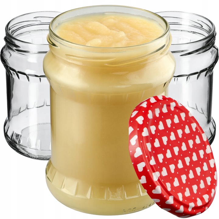 Borcane KADAX 500ml set 8 buc, transparente, cu capac tip twist off 82mm