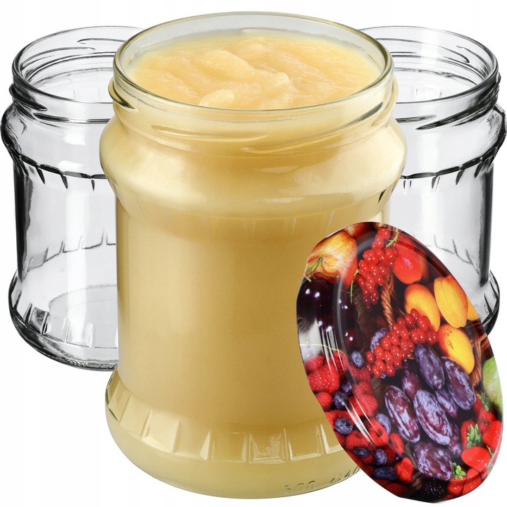 Borcane KADAX 500ml set 8 buc, sticla, capac tip twist off, 82mm, pentru conserve