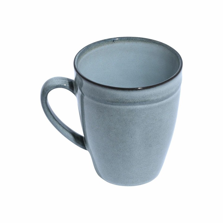 Cana, Estia, Deline Pacific, 480 ml, Albastru, Din Gresie De Inalta Calitate, Design Modern Cu Margine Contrastanta, Ideala Pentru Cafea, Ceai Sau Ciocolata Calda, Compatibila Cu Masina De Spalat Vase Si Microunde