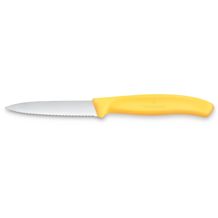 Cutit Bucatarie Victorinox Galben Lama Serata 8cm