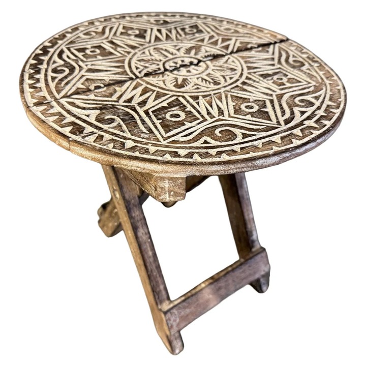 Masa decorativă, lemn de albetie, 100x50cm, handmade