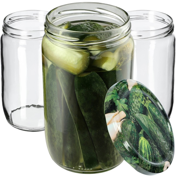 Borcane de conserve KADAX Niva 720ml, set 8 buc, 82mm, cu capace