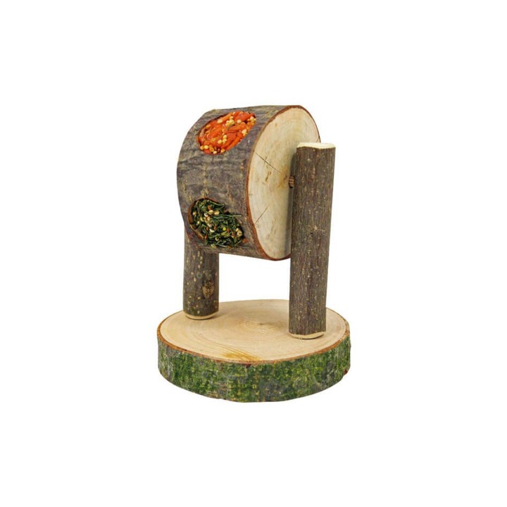 Jucarie pentru rozatoare roata de lemn cu recompense Jr Farm, 200 gr