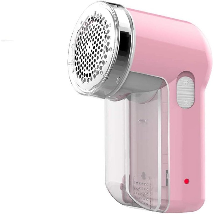 Epilator electric, 3 lame, 2 viteze, alimentare USB, capac din inox, portabil, roz