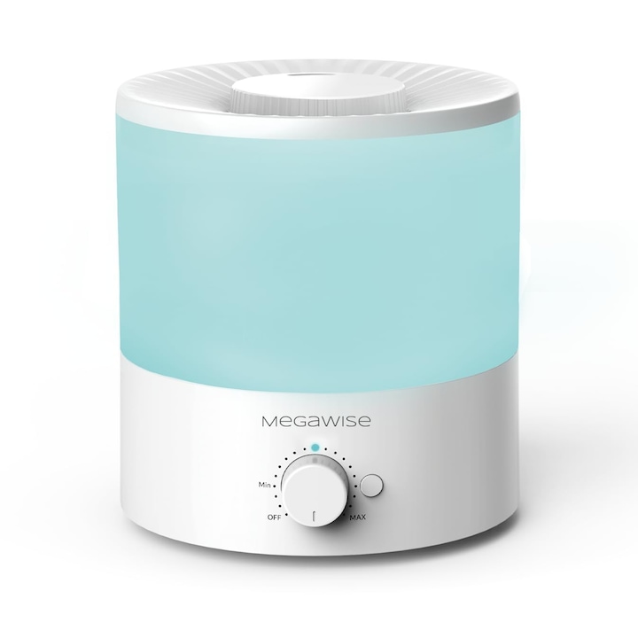 Umidificator de Aer Ultrasonic, Latauar, Rezervor 4 L, Aromaterapie, Telecomanda, Oprire Automata, Super Silentios, Alb