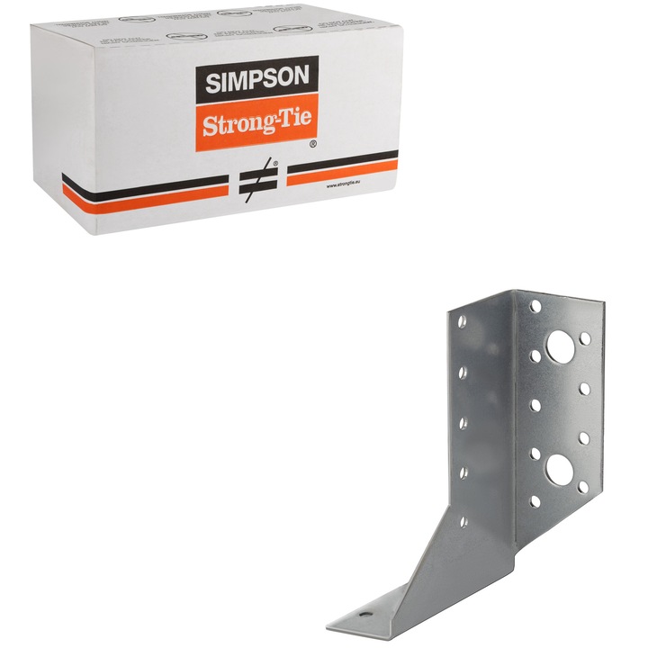 Suporturi pentru grinzi despicate, Simpson, SDED300/30, set 50 buc, otel zincat, 118 mm