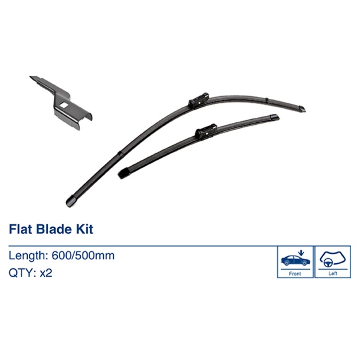 Set stergătoare Denso 60x50cm pentru Audi A4 B8/B9, A5, A6 C8/C9, Q3, Q5, A7, Q7