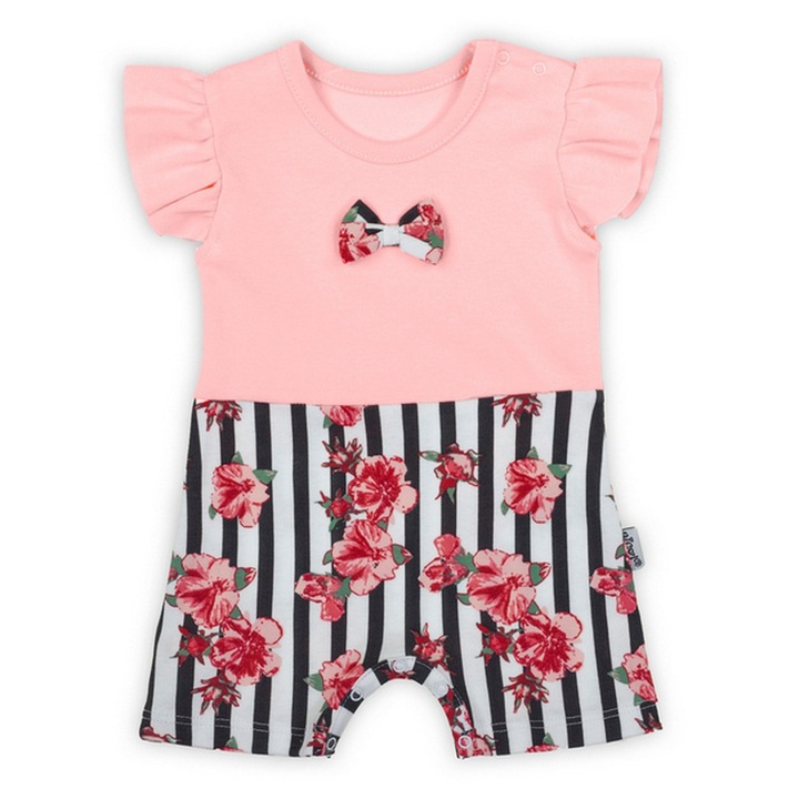 Nicol virágos rózsaszín rugdalózó csecsemőknek, Többszínű