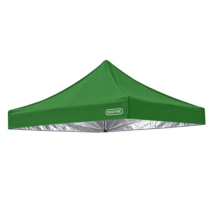 Coperta pentru cort, acoperis de umbra: protectie impotriva soarelui, UV si apa, material Oxford 420D, ideal pentru evenimente, camping, activitati in aer liber, 3*3m, verde