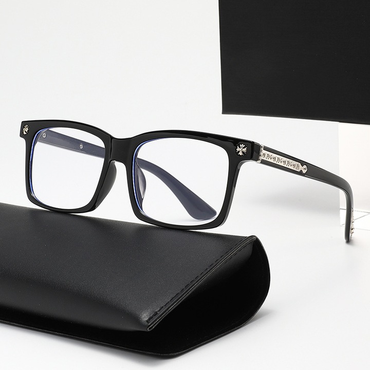 Unisex átlátszó lencsés szemüveg – Könnyű, négyzet alakú, recept nélküli műanyag keretes szemüveg (fekete és ezüst)