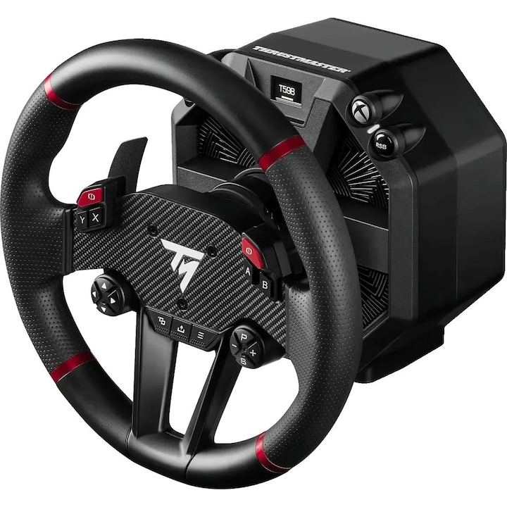 Set Volan Gaming si Pedale Thrustmaster T-598 X Direct Axial Drive pentru Xbox Series X/S si PC Negru
