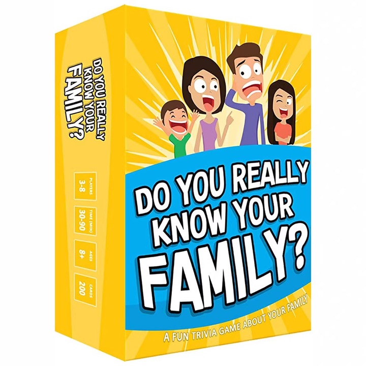 Társasjáték, Do You Really Know Your Family, interaktív kérdések, családi szórakozás, készlet
