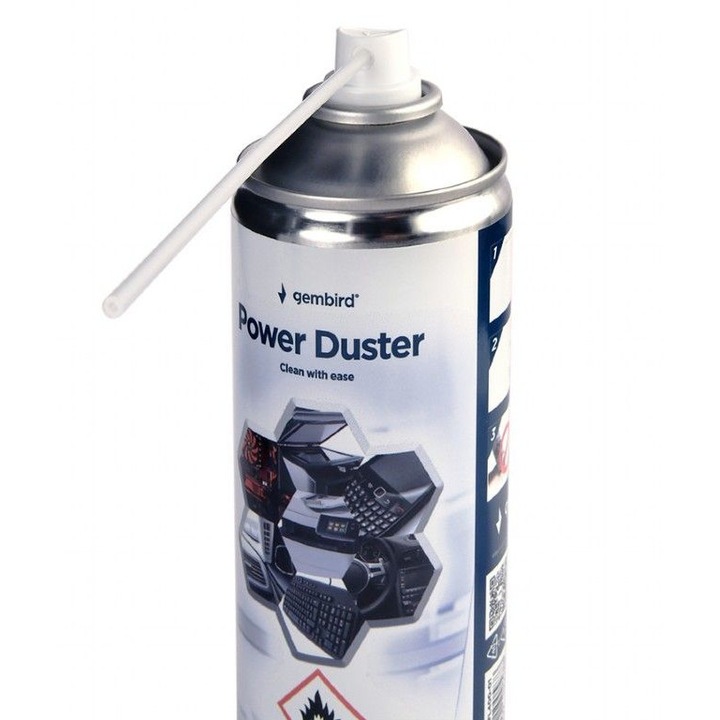 Sűrített levegő spray, Gembird, 400 ml, elektromos készülékekhez