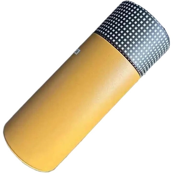 Cutie umidificatoare din piele pentru calatorii, din lemn de cedru, set accesorii, galben 30x15x10cm