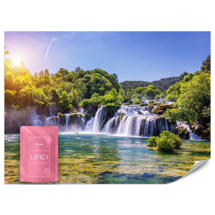 Fototapet Muralo Cascada 100x70 Peisaj Montan Pentru Living