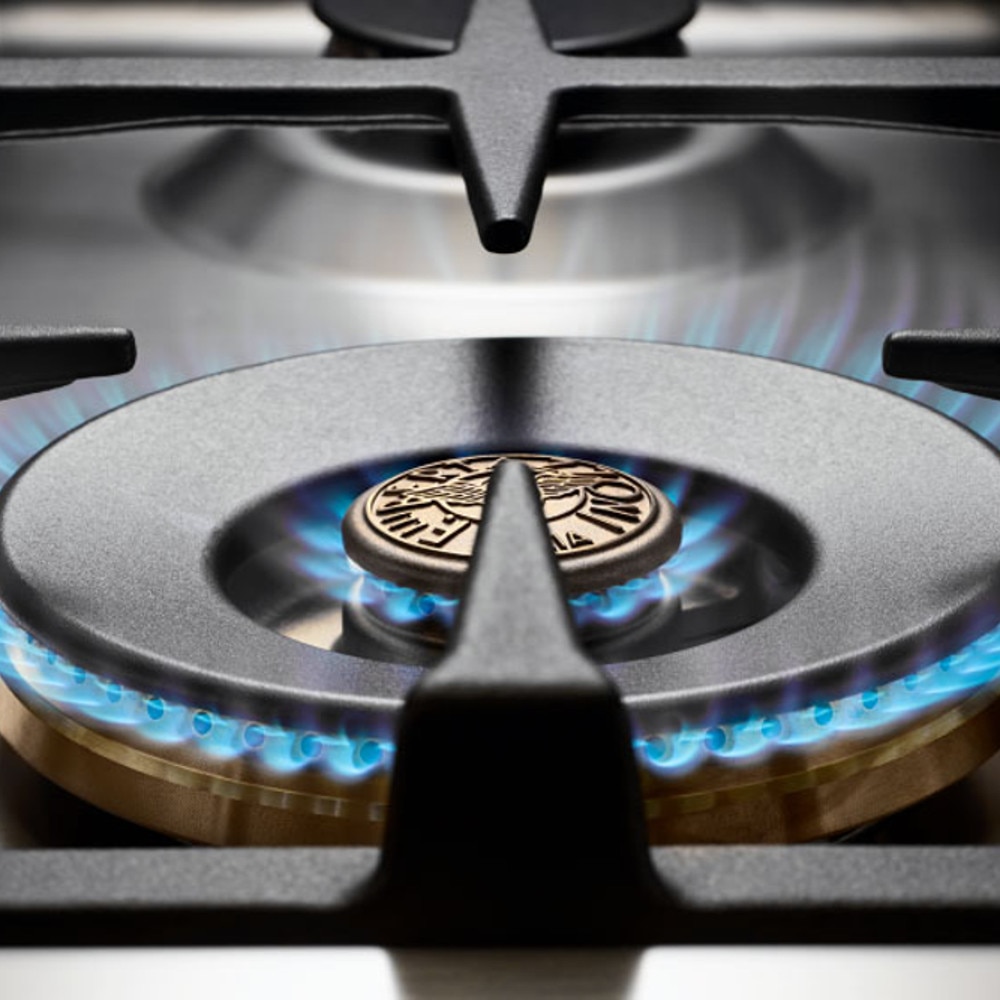 Aragaz cu plita pe gaz Bertazzoni, colectie Master, 90 cm, 6 arzatoare, 2 cuptoare electrice, capacitate 107 litri, 11 moduri de gatire, temperatura reglabila, termometru cu sonda integrat, usa cu inchidere soft-close, clasa energetica A, negru mat