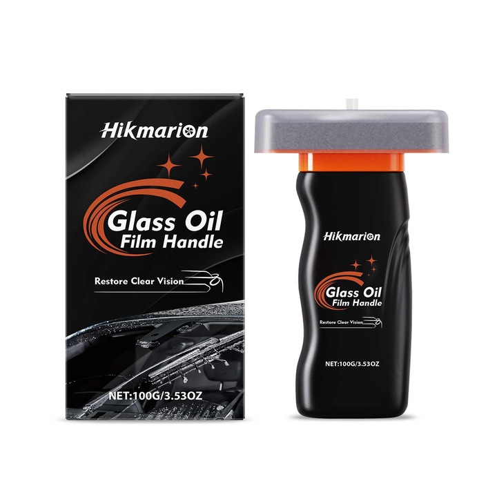 Detergent pentru sticla auto, curatare ulei, perie de curatare, elimina petele, 100ML, set 1PC