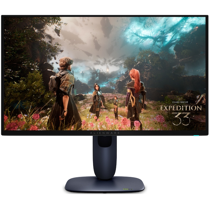Монитор Gaming Dell Alienware AW2725Q, 27", 3840 x 2140 (4K), QD-OLED, 240 Hz, 0.03ms GtG, AMD Free-Sync Premium Pro, NVIDIA G-SYNC Compatible, DisplayPort, HDMI, USB-C, Dark Side of the Moon