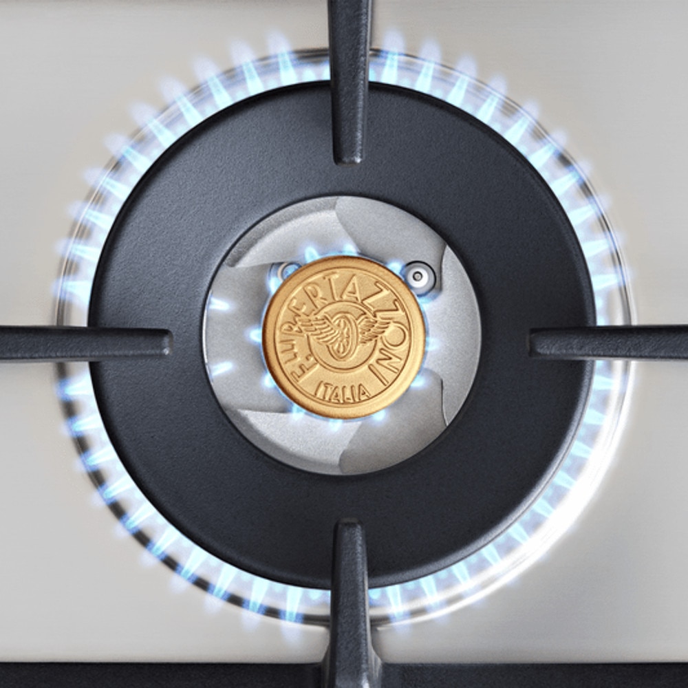 Aragaz cu plita pe gaz Bertazzoni, colectie Heritag, 90 cm, 6 arzatoare, cuptor electric, capacitate 103 litri, 11 moduri de gatire, temperatura reglabila, termometru cu sonda integrat, usa cu inchidere soft-close, clasa energetica A, negru mat