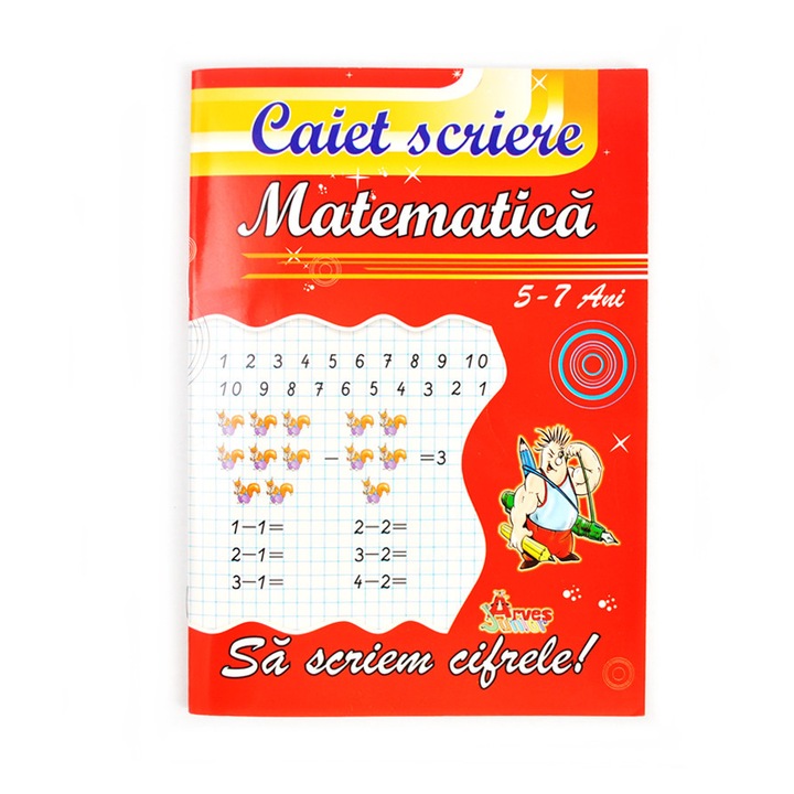 Caiet "SA SCRIEM CIFRELE" matematica 5-7 ani, set 5 bucati