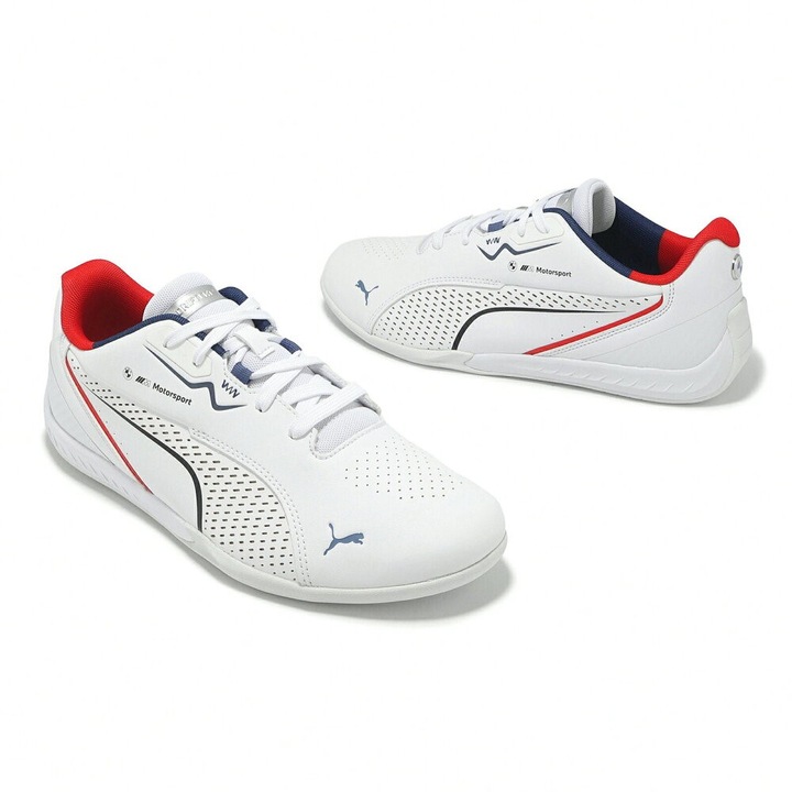 Pantofi sport barbati BMW MMS DRIFT, Puma, Alb, Piele ecologica, 48 EU