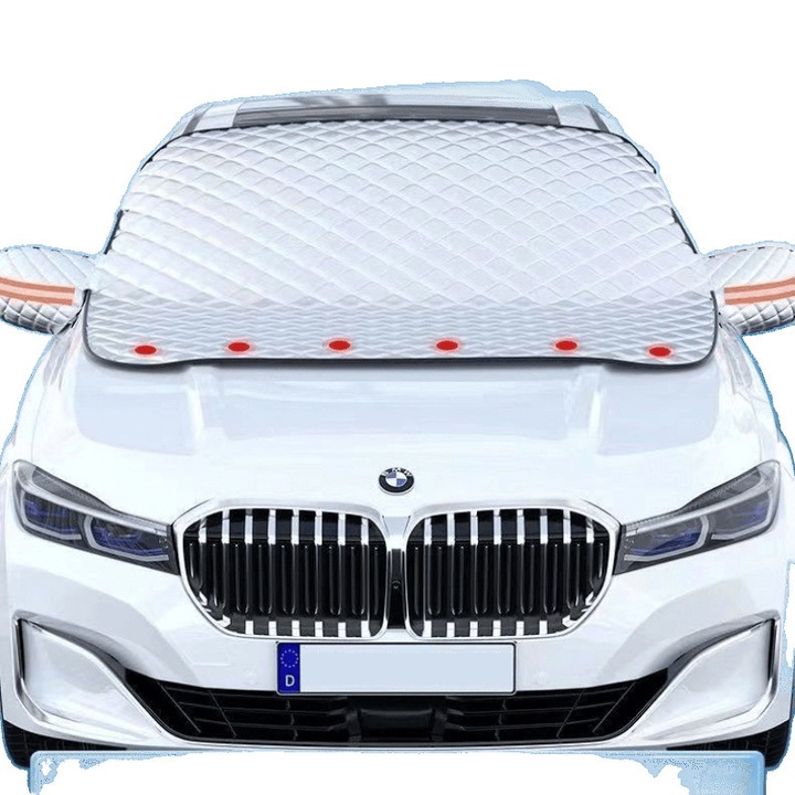 Husa de protectie solara, parasolar auto, husa de parbriz, husa auto cu protectie solara si izolare termica, jumatate de husa, husa magnetica universala de protectie solara, ingrosata, 1 bucata