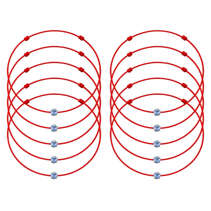 10 Martisoare cu Cristal Preciosa Safir Light