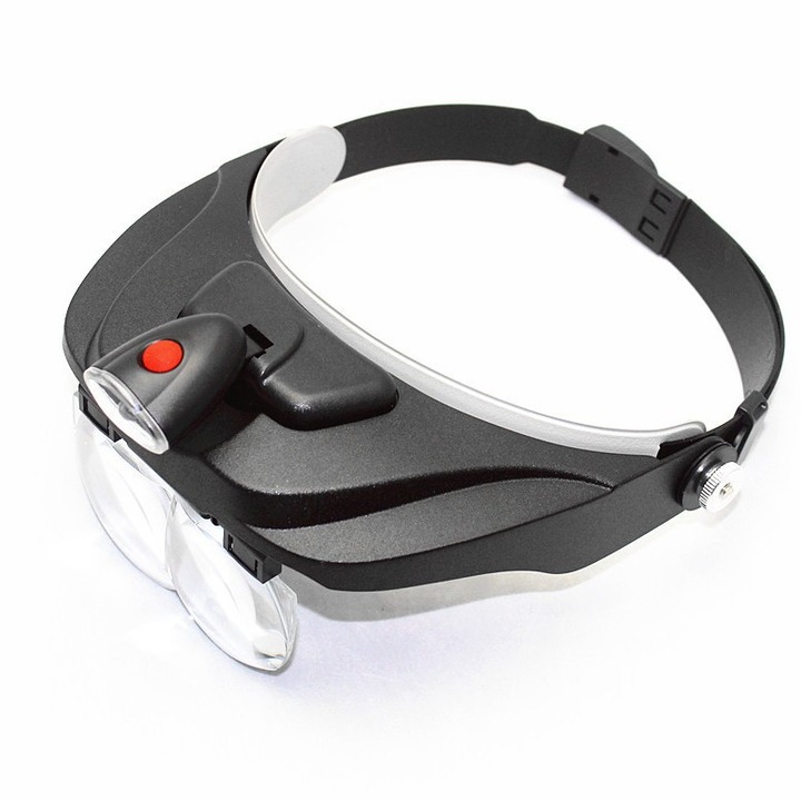 Lupa de cap cu LED, MG81001F, marire HD, ajustabila, pentru broderie si reparatii electronice