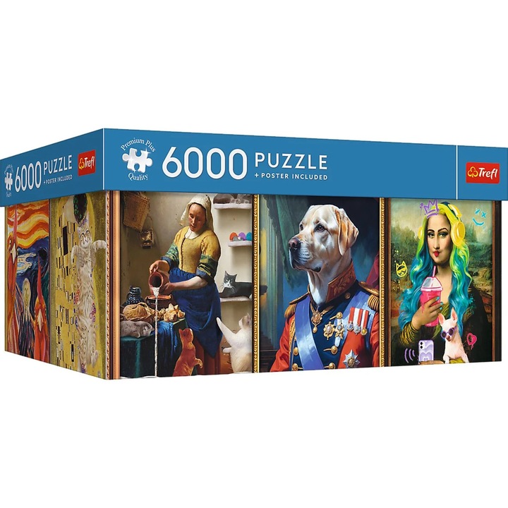 Puzzle adulti 6000 piese Trefl 6 imagini Craciun puzzle mare premium cu poster cadou hobby relaxare