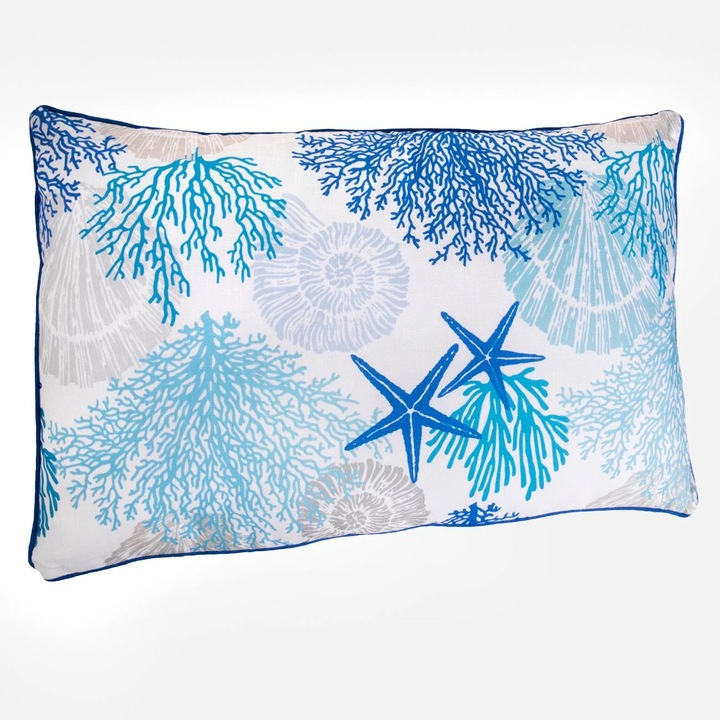 Perna de Vara Alba Albastra cu Stele de Mare si Corali 60x40cm