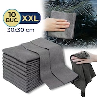 Lavete magice microfibra Fugo®, set 10 buc, Curatenie fara urme, Absorbante, Reutilizabile, Pentru geamuri oglinzi inox mobilier auto, Lavete Curatenie Fara Scame, Prosoape Microfibra