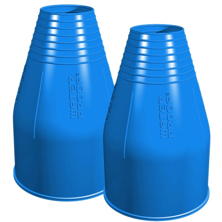 Set 2 mansete de silicon pentru costum etans, Waterproof, albastru, Standard