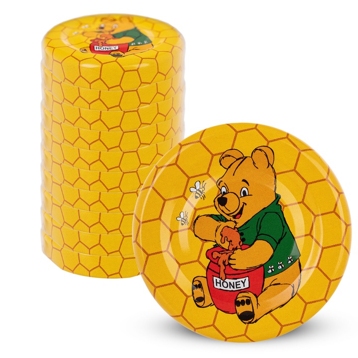 Capace pentru borcane KADAX fi 43 mm, set 10 buc, metalice, multicolor