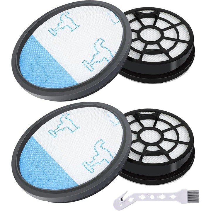 Set 4 Filtre HEPA Bedee pentru Aspirator Rowenta Swift Power Cyclonic, reutilizabile, negru